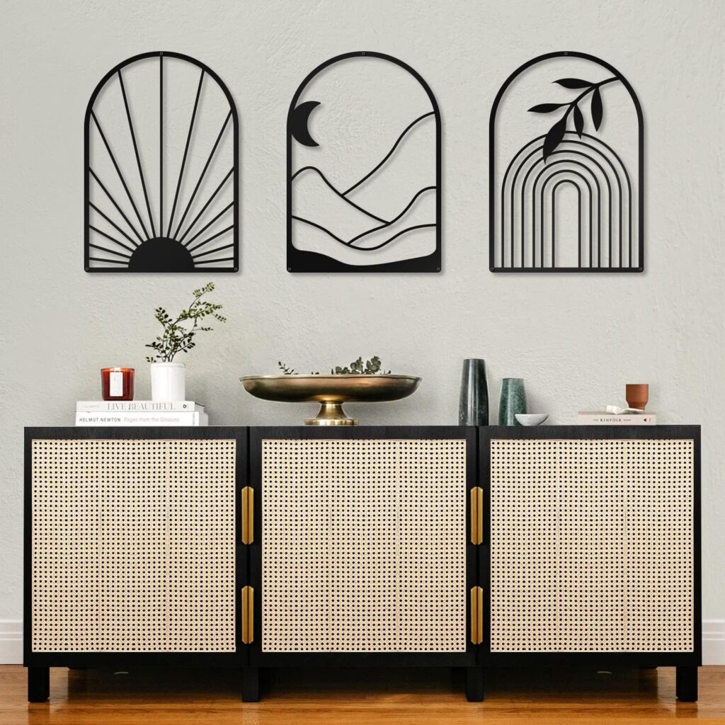 Boho black wall decor