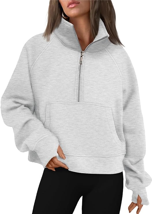 Half Zip Cropped Pullover