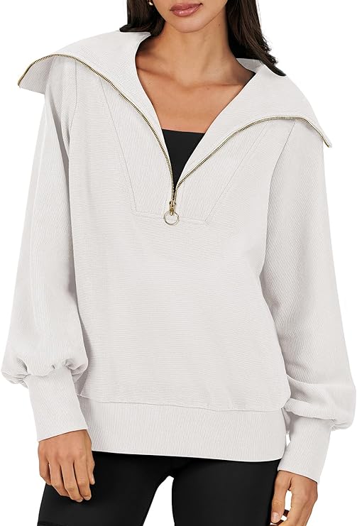 Oversized Quarter Zip Pullover