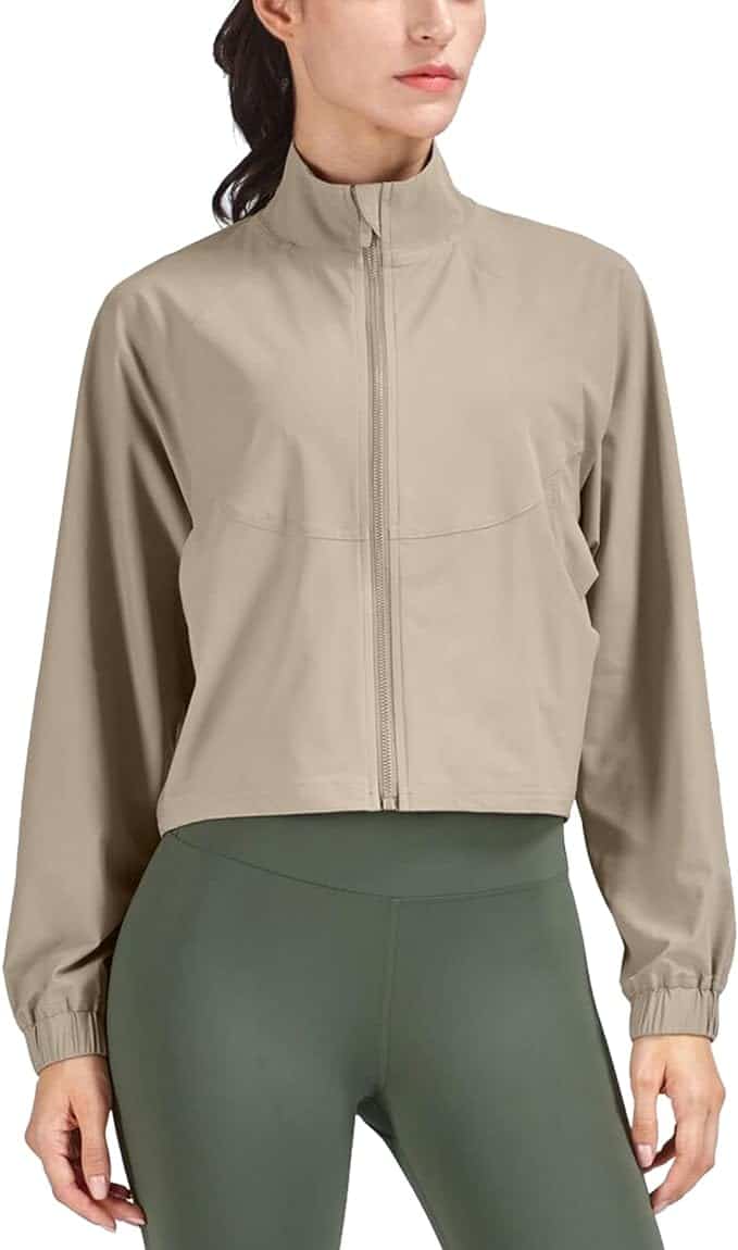 Zip Up Running Cropped Jacket